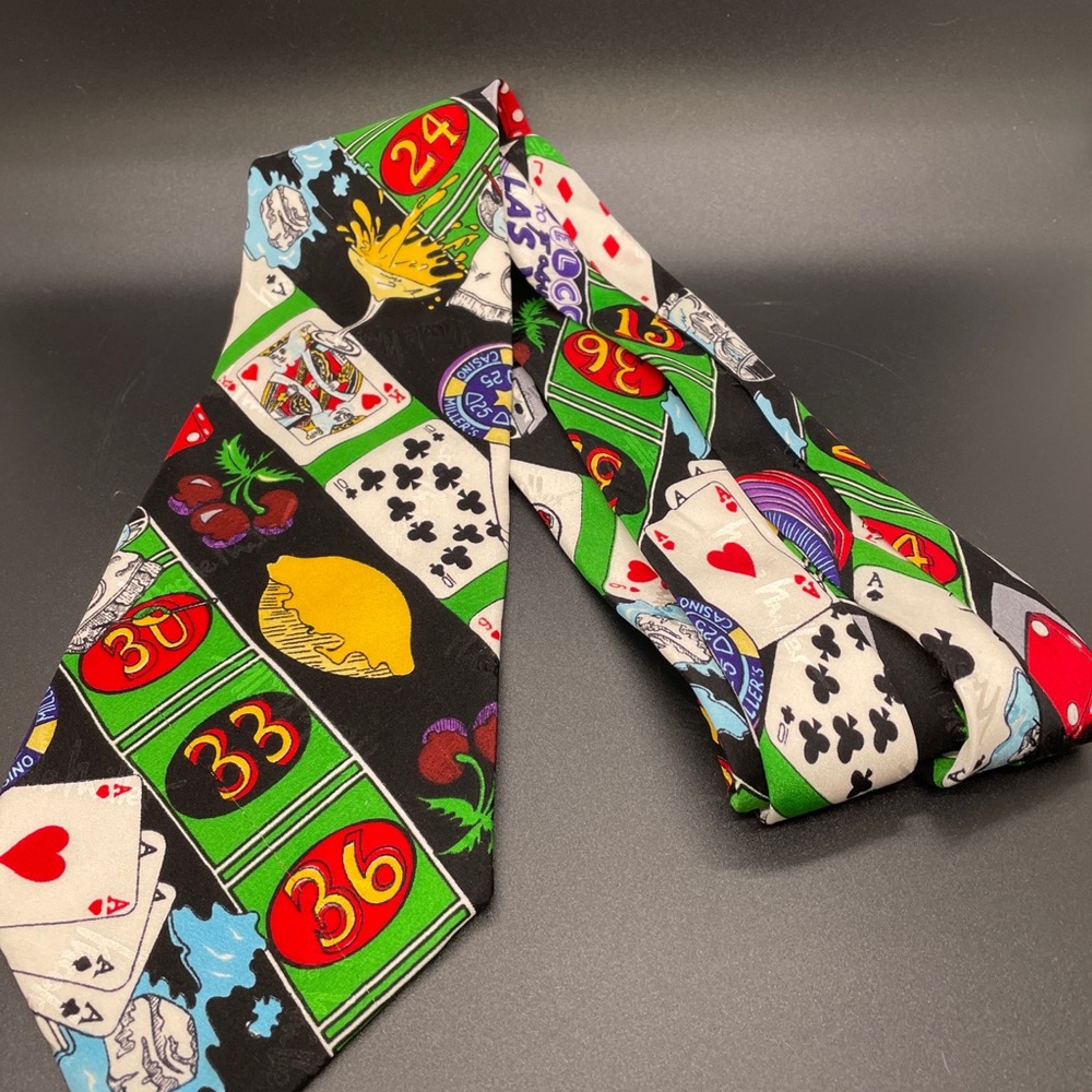 Vintage Nicole miller silk casino design tie